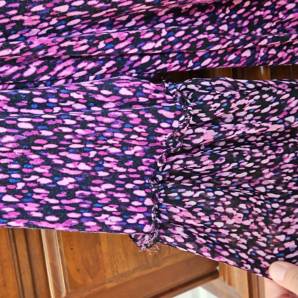 Pink Purple Ruffle Blouse - Picture 6 of 6